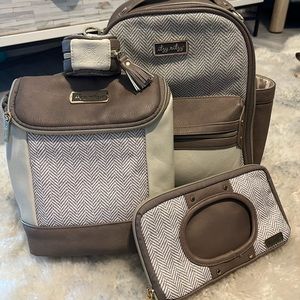 Itzy Ritzy Latte Diaper Bag Mini Bundle